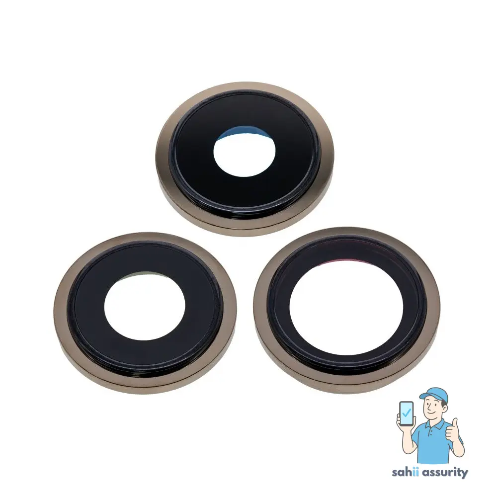 Camera Lens Glass with Frame for Apple iPhone 13 Pro Max Gold